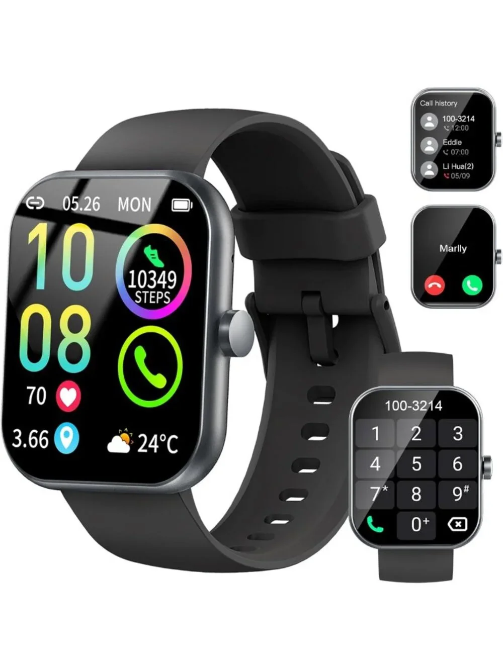 HD Smart Watch for Men & Women - Make/Receive Calls, 1.96” Touchscreen, 2026